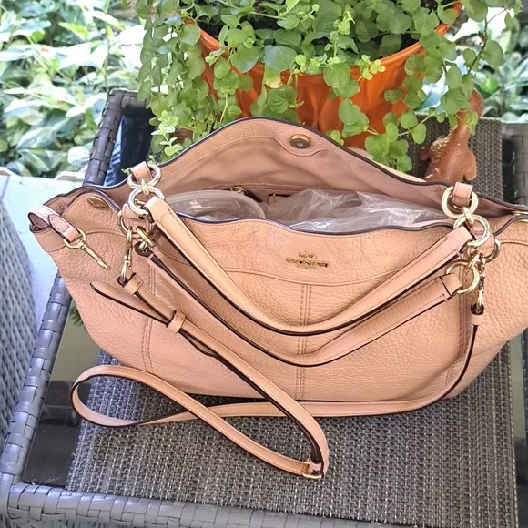 Coach Kelsey BLUSH PINK Soft Leather Satchel, Shoulder or Crossbody GUC - Picture 3 of 10